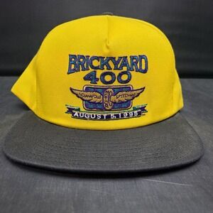 VTG Brickyard 400 1995 Snapback Hat Cap Indy Motor‎ Speedway Black & Yellow